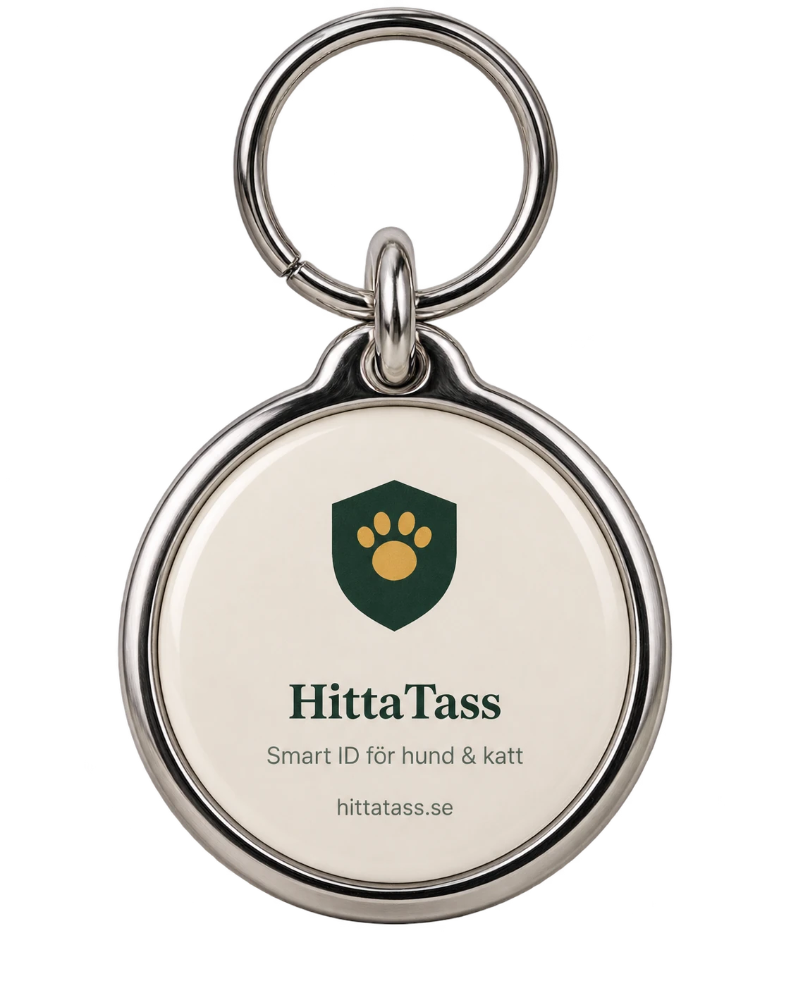 HittaTass Smart ID-bricka baksida med QR-kod
